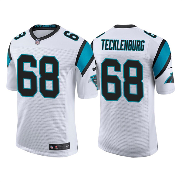 Men's Carolina Panthers #68 Sam Tecklenburg 2022 White Stitched Game Jersey Men's Carolina Panthers #68 Sam Tecklenburg 2022 White Stitched Game Jersey